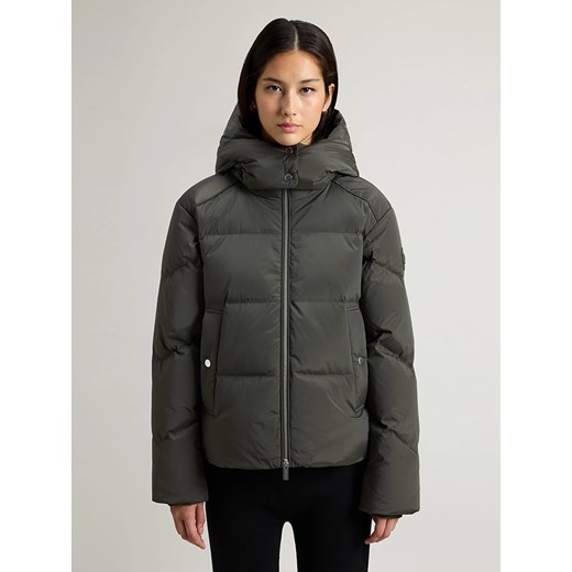 Woolrich Kurtka puchowa w kolorze ciemnozielonym ze sklepu Limango Polska w kategorii Kurtki damskie - zdjęcie 177467526