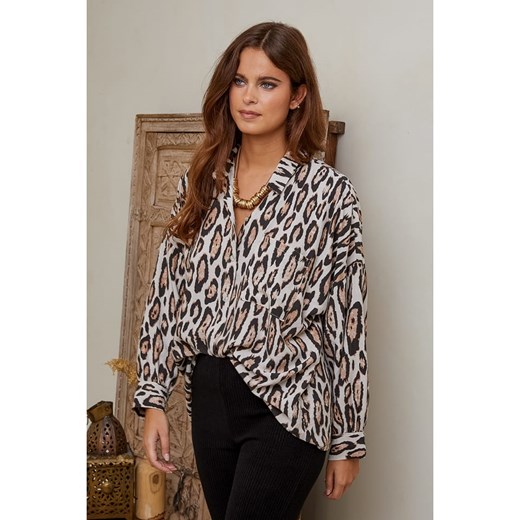 Joséfine Koszula &quot;Samuelle&quot; w kolorze biało-jasnobrązowym Joséfine L wyprzedaż Limango Polska