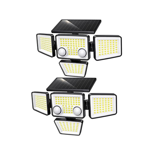 lumisky Lampy solarne LED (2 szt.) w kolorze czarnym - 26,7 x 15,3 cm ze sklepu Limango Polska w kategorii Oświetlenie - zdjęcie 177470109