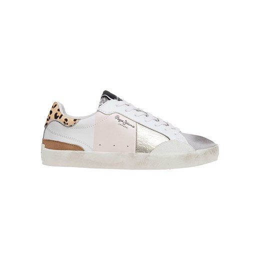 Pepe Jeans FOOTWEAR Skórzane sneakersy &quot;Lane Sweet&quot; ze wzorem ze sklepu Limango Polska w kategorii Buty sportowe damskie - zdjęcie 177471046