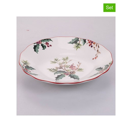 Villa d´Este Talerz głęboki (6 szt.) w kolorze białym ze wzorem - Ø 22,5 cm ze sklepu Limango Polska w kategorii Talerze - zdjęcie 177471429