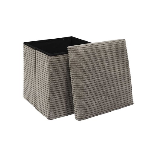 THE HOME DECO FACTORY Hocker w kolorze szarobrązowym ze schowkiem - 38 x 38 x 38 The Home Deco Factory onesize wyprzedaż Limango Polska