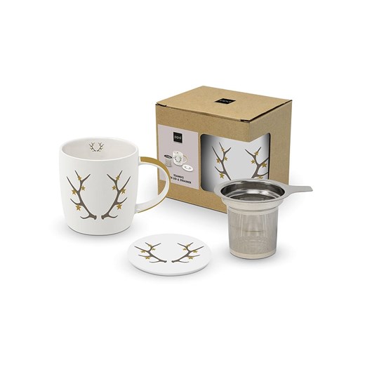 ppd Kubek &quot;Winter Antler&quot; w kolorze biało-brązowym do herbaty - 350 ml ze sklepu Limango Polska w kategorii Kubki - zdjęcie 177471788