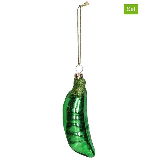 Kersten Bombki (2 szt.) &quot;Bean&quot; w kolorze zielonym - 11,6 cm ze sklepu Limango Polska w kategorii Dekoracje bożonarodzeniowe - zdjęcie 177472168