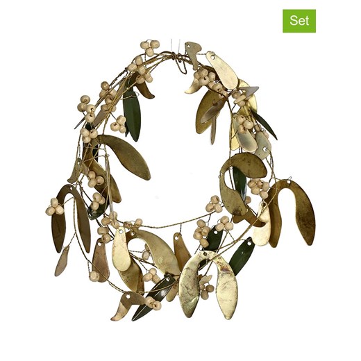 Kersten Girlanda (2 szt.) w kolorze złoto-białym - dł. 180 cm ze sklepu Limango Polska w kategorii Dekoracje bożonarodzeniowe - zdjęcie 177472207