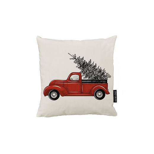 Butter Kings Poszewka &quot;Christmas truck&quot; ze wzorem na poduszkę - 45 x 45 cm ze sklepu Limango Polska w kategorii Poszewki na poduszki - zdjęcie 177472555