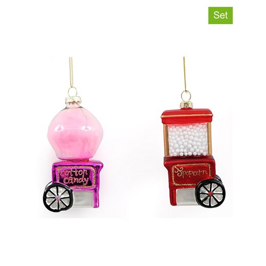 SiL Interiors 2-częściowy zestaw bombek &quot;Candy Machine&quot; w kolorze różowo-czerwonym ze sklepu Limango Polska w kategorii Dekoracje bożonarodzeniowe - zdjęcie 177472735