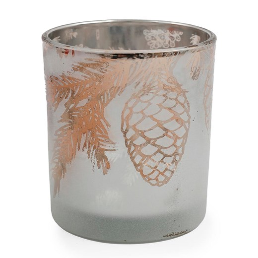 SiL Interiors Świecznik &quot;Pinecone&quot; w kolorze białym - wys. 8 x Ø 7 cm ze sklepu Limango Polska w kategorii Świeczniki - zdjęcie 177472779