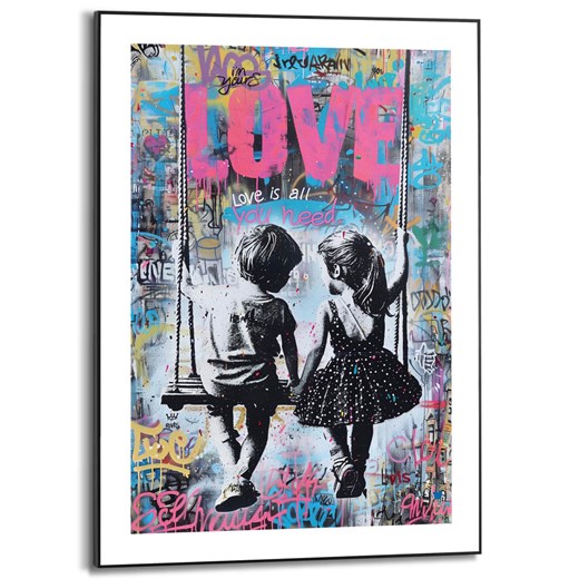 Orangewallz Druk artystyczny &quot;Young Love&quot; w ramce - 50 x 70 cm Orangewallz onesize wyprzedaż Limango Polska