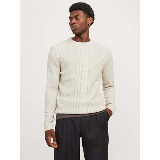 Jack &amp; Jones Sweter w kolorze kremowym ze sklepu Limango Polska w kategorii Swetry męskie - zdjęcie 177473119
