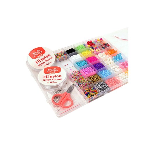 MGM 4900-częściowy zestaw koralików w różnych kolorach - 6+ Mgm onesize okazja Limango Polska