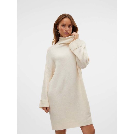 Vero Moda Sukienka dzianinowa w kolorze kremowym ze sklepu Limango Polska w kategorii Sukienki - zdjęcie 177475528