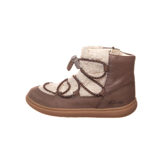 Clarks Skórzane botki &quot;Flash Moon&quot; w kolorze brązowym ze sklepu Limango Polska w kategorii Buty zimowe dziecięce - zdjęcie 177476785