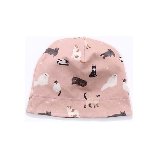 Walkiddy Dwustronna czapka beanie w kolorze jasnoróżowo-jasnobrązowym ze sklepu Limango Polska w kategorii Czapki dziecięce - zdjęcie 177477125