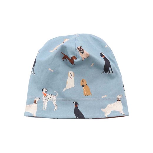 Walkiddy Dwustronna czapka beanie w kolorze błękitno-jasnobrązowym ze sklepu Limango Polska w kategorii Czapki dziecięce - zdjęcie 177477155