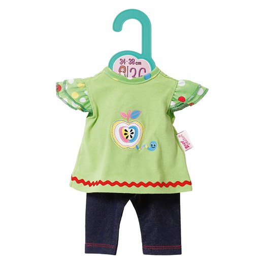 Dolly Moda Ubranko &quot;Dolly Moda Dress + Leggings&quot; w kolorze zielonym dla lalek - 12 m+ ze sklepu Limango Polska w kategorii Zabawki - zdjęcie 177477718