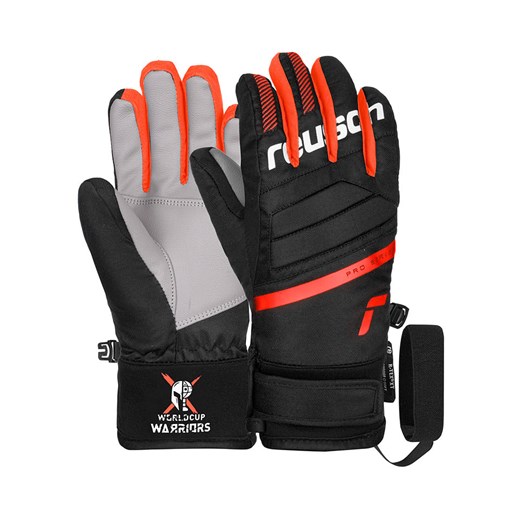Reusch Rękawiczki funkcyjne &quot;Warrior R-TEX® XT&quot; w kolorze czarno-pomarańczowym ze sklepu Limango Polska w kategorii Rękawiczki dziecięce - zdjęcie 177484287