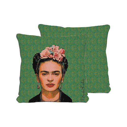 Madre Selva Poszewka &quot;Frida&quot; w kolorze zielonym na poduszkę - 45 x 45 cm ze sklepu Limango Polska w kategorii Poduszki dekoracyjne - zdjęcie 177485235
