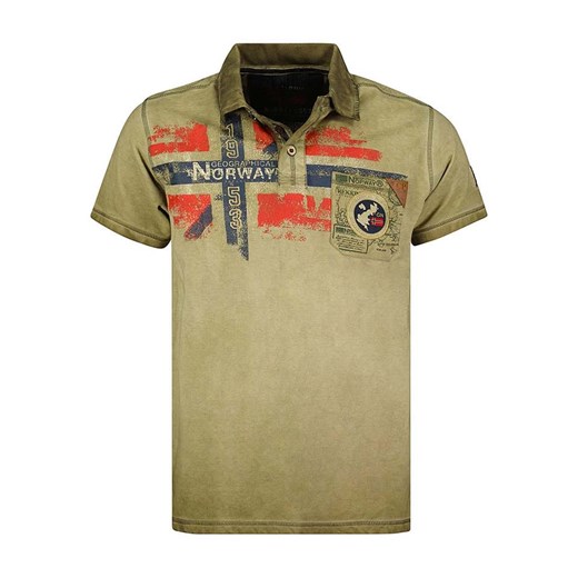 Geographical Norway Koszulka polo &quot;Kamo&quot; w kolorze khaki ze sklepu Limango Polska w kategorii T-shirty chłopięce - zdjęcie 177486086