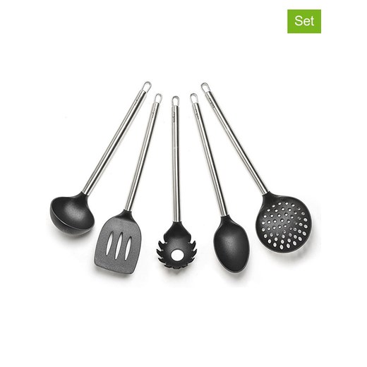 Trendy Kitchen by EXCÉLSA 5-częściowy zestaw przyborów kuchennych w kolorze szarym ze sklepu Limango Polska w kategorii Akcesoria kuchenne - zdjęcie 177486138