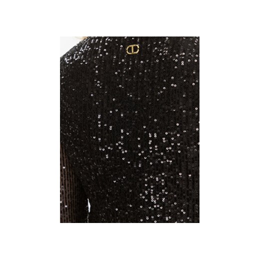 TWINSET Sukienka koktajlowa 232TT2280 Czarny Regular Fit Twinset 40 MODIVO