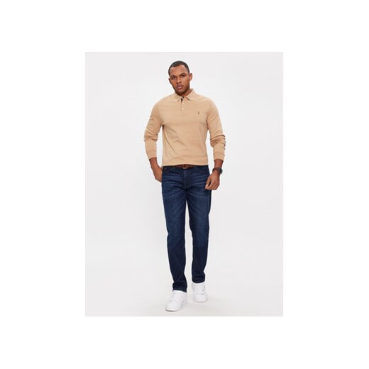 Polo Ralph Lauren Polo 710671785040 Beżowy Custom Slim Fit Polo Ralph Lauren XXL MODIVO