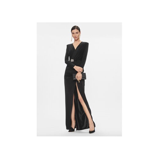Elisabetta Franchi Sukienka wieczorowa AB-493-37E2-V720 Czarny Regular Fit Elisabetta Franchi 40 MODIVO