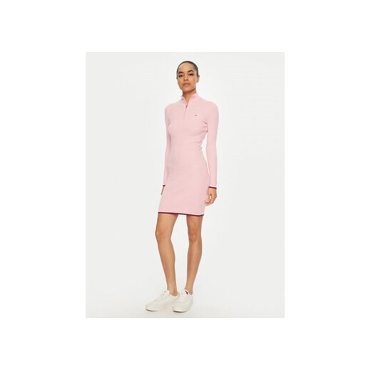 Tommy Jeans Sukienka dzianinowa DW0DW19490 Różowy Slim Fit Tommy Jeans XS MODIVO