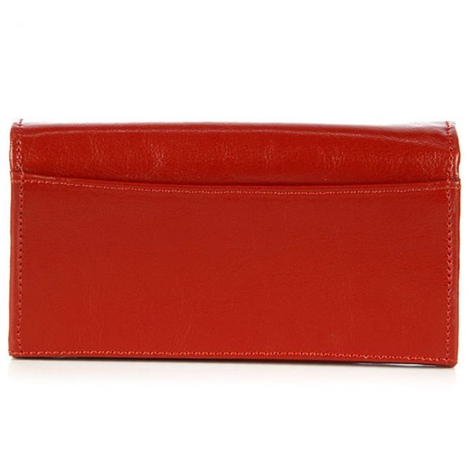 P142 czerwony skórzany portfel damski skorzana-com czerwony z zamkiem