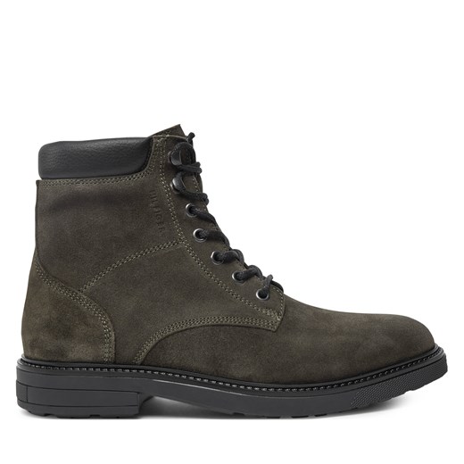 Kozaki Tommy Hilfiger Outdoor Suede FM0FM05193 Zielony ze sklepu eobuwie.pl w kategorii Buty zimowe męskie - zdjęcie 177506306
