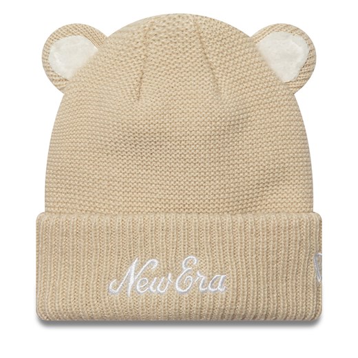 Czapka New Era Teddy Bear Ears Cuff Knit Beanie 60580793 Beżowy New Era one size eobuwie.pl wyprzedaż