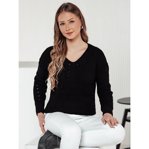 Sweter damski MONAVIA czarny Dstreet MY2399 ze sklepu DSTREET.PL w kategorii Swetry damskie - zdjęcie 177507876