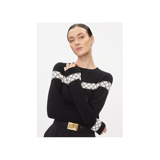 Elisabetta Franchi Sweter MK-39Q-31E2-V280 Czarny Regular Fit Elisabetta Franchi 42 MODIVO