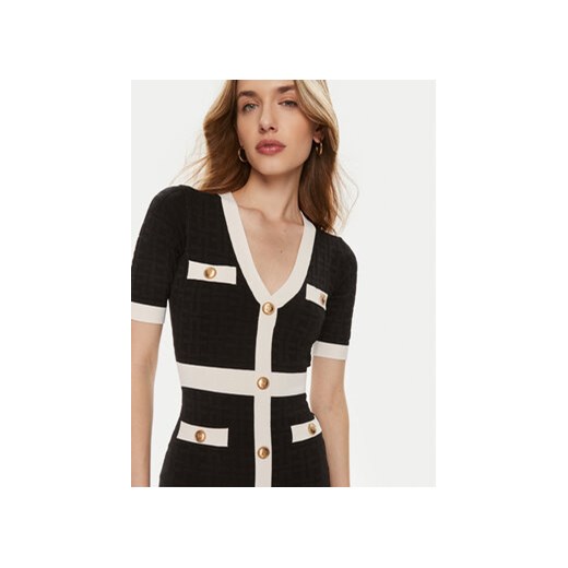 Elisabetta Franchi Sukienka koktajlowa AM-81B-42E3-V450 Czarny Slim Fit Elisabetta Franchi 40 MODIVO