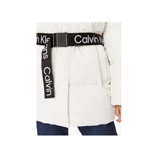 Calvin Klein Jeans Kurtka puchowa J20J221903 Biały Relaxed Fit L MODIVO