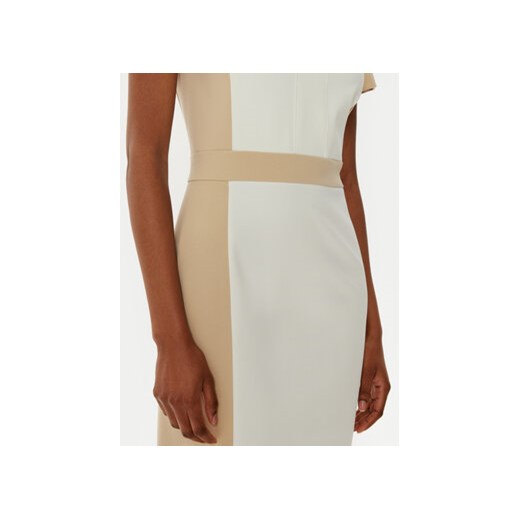 BOSS Sukienka koktajlowa Darsa 50532526 Écru Regular Fit 36 MODIVO