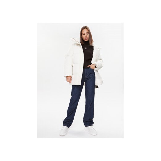 Calvin Klein Jeans Kurtka puchowa J20J221903 Biały Relaxed Fit L MODIVO
