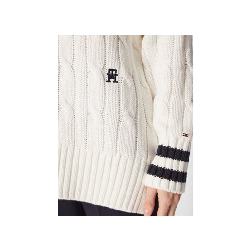 Tommy Hilfiger Sweter Varsity WW0WW38268 Biały Relaxed Fit Tommy Hilfiger S MODIVO