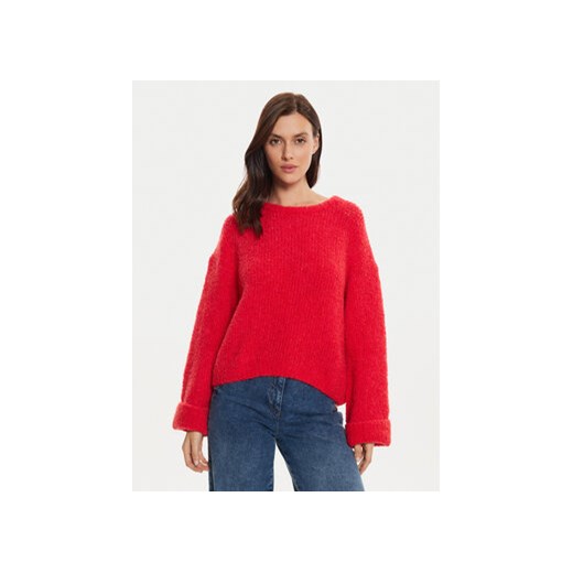 American Vintage Sweter ZOL18AH24 Czerwony Loose Fit ze sklepu MODIVO w kategorii Swetry damskie - zdjęcie 177519875