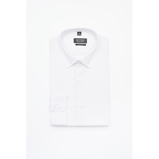 KOSZULA COLINE 2980 DŁUGI RĘKAW SLIM FIT BEŻ ze sklepu Recman w kategorii Koszule męskie - zdjęcie 177531695
