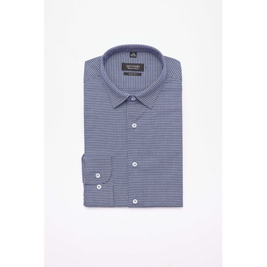 KOSZULA CORSINI 3017 DŁUGI RĘKAW SLIM FIT GRANAT ze sklepu Recman w kategorii Koszule męskie - zdjęcie 177531848