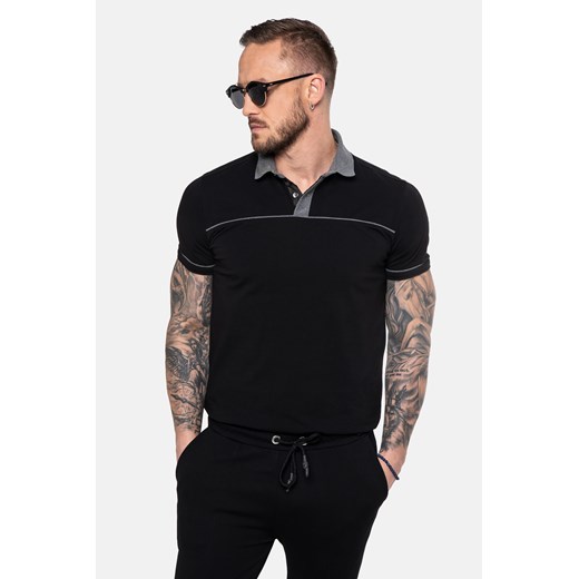 KOSZULKA POLO TEAM CZERŃ ze sklepu Recman w kategorii T-shirty męskie - zdjęcie 177532438