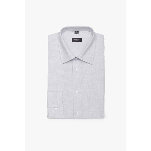 KOSZULA CORSINI 3094D DŁUGI RĘKAW SLIM FIT SZAROŚĆ ze sklepu Recman w kategorii Koszule męskie - zdjęcie 177532816