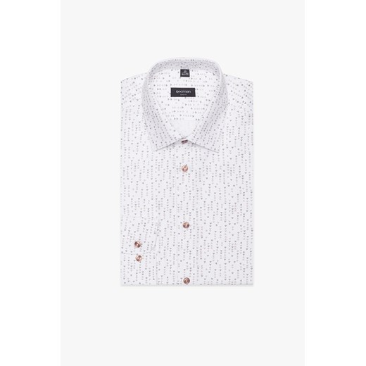 KOSZULA COLINE 3106T DŁUGI RĘKAW SLIM FIT BIAŁY ze sklepu Recman w kategorii Koszule męskie - zdjęcie 177532965