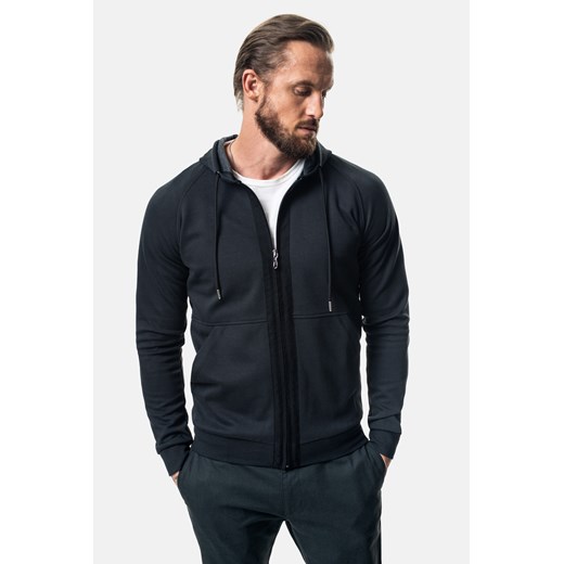 BLUZA TONGE ROZPINANY CZERŃ ze sklepu Recman w kategorii Bluzy męskie - zdjęcie 177532995