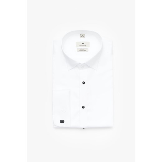 KOSZULA WINCASS 3737 SP SLIM FIT BIAŁY ze sklepu Recman w kategorii Koszule męskie - zdjęcie 177533268