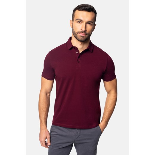 KOSZULKA POLO LIERMO BORDO ze sklepu Recman w kategorii T-shirty męskie - zdjęcie 177533539