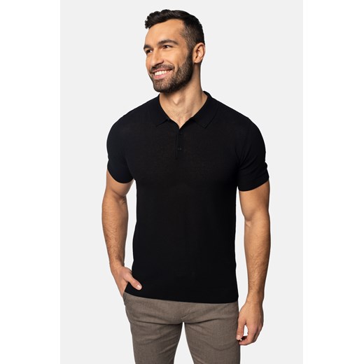 KOSZULKA POLO SOTTO CZERŃ ze sklepu Recman w kategorii T-shirty męskie - zdjęcie 177533605