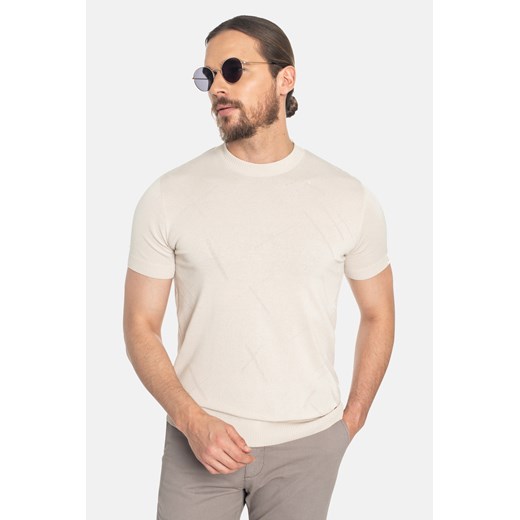 T SHIRT COLES BEŻ ze sklepu Recman w kategorii T-shirty męskie - zdjęcie 177533617