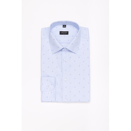 KOSZULA CORSINI 3173T DŁUGI RĘKAW SLIM FIT BŁĘKITNY ze sklepu Recman w kategorii Koszule męskie - zdjęcie 177533728